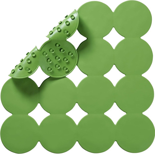 Green square shower mat - square,